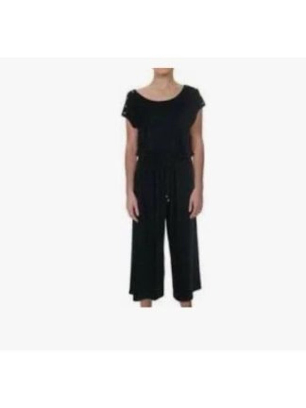 Ralph Lauren Black Label Jumpsuit Size L Black Gold Button Classic Elegance